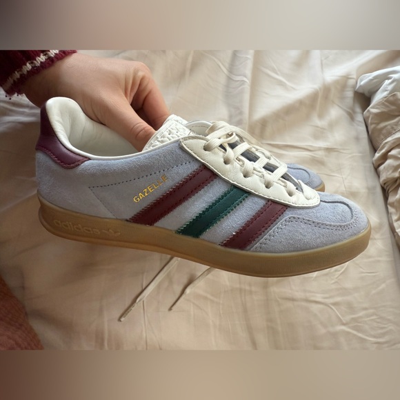 Adidas Gazelle Indoor Blue Dawn Collegiate Burgundy - Picture 2 of 7